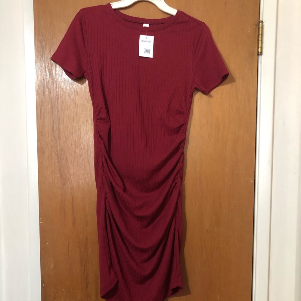 Burgundy dress
